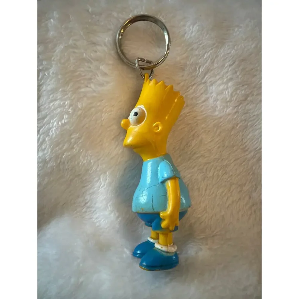 Vintage Bart Simpson Keychain Figure Matt Groening 1990 20th Century Fox 4